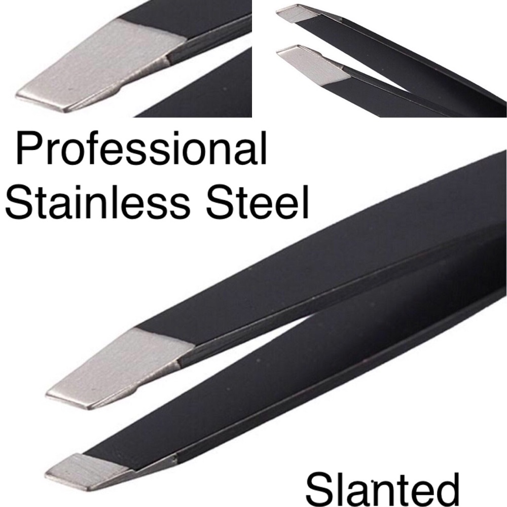 NWT! Professional Stainless Steel Tweezers slanted